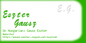 eszter gausz business card